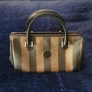 Fendi Pequin Boston Bag